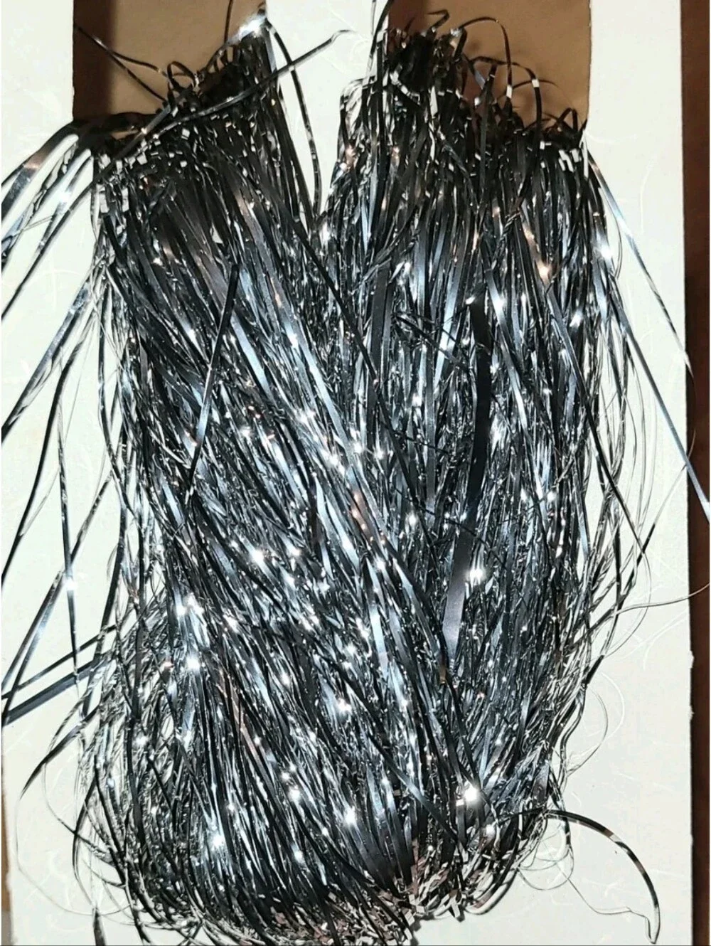 Tinsel SILVER Foil Icicles 4 Boxes NEW NOS Vintage Christmas Tree Decoration 18